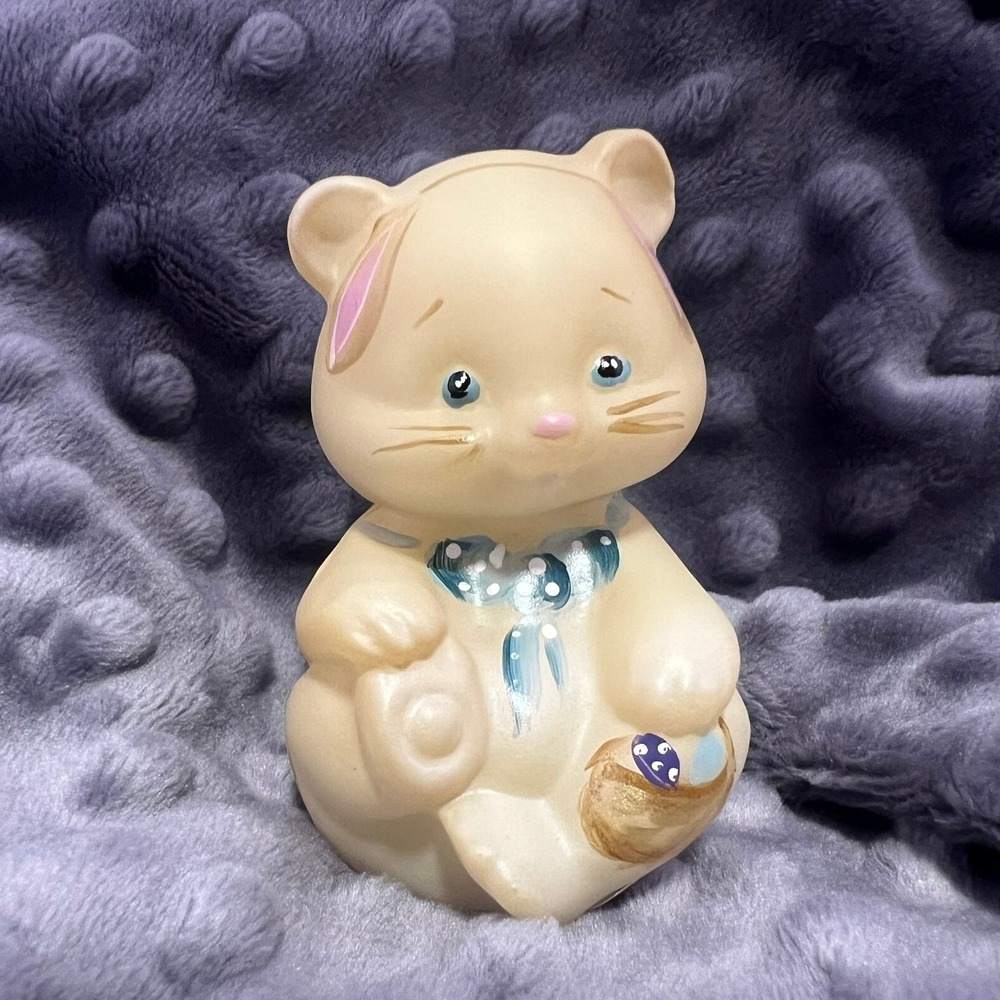 Fenton 2009 QVC Easter Bunny Bear Figurine D‎ Cutshaw Signed LE 215/250